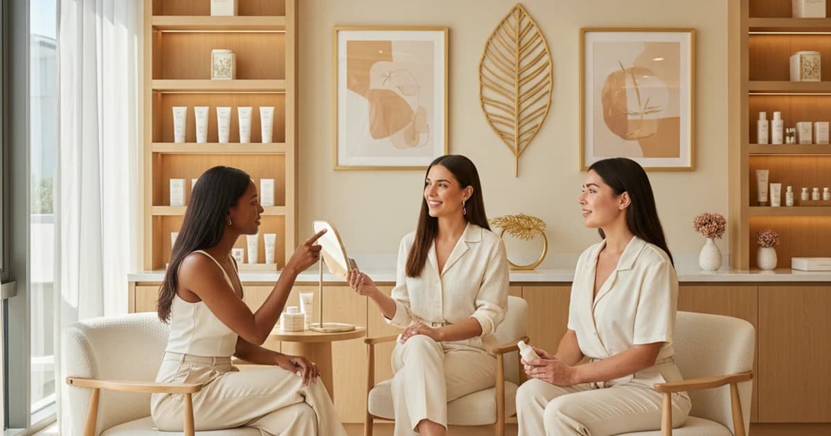 Brisbane client learning how HIFU is tailored to her skin type