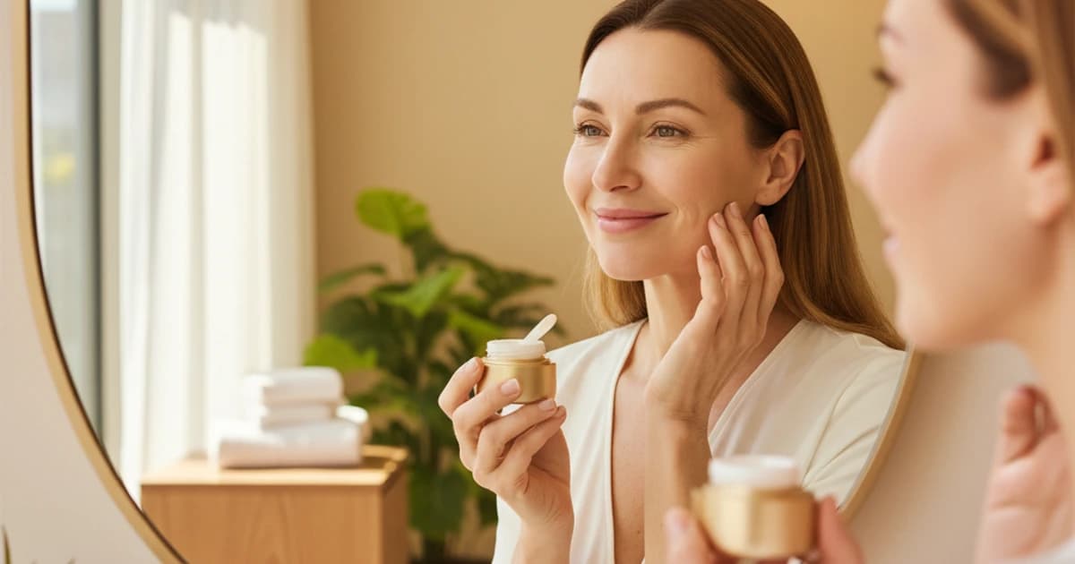 Brisbane woman reviewing her HIFU skin tightening progress
